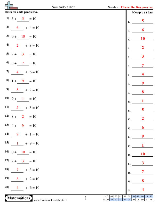  - sumando-a-diez worksheet