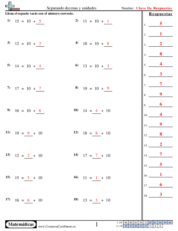  - separando-decenas-y-unidades worksheet