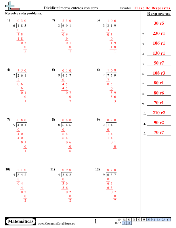  - 264 worksheet