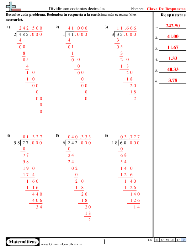  - dividir-con-cocientes-decimales worksheet