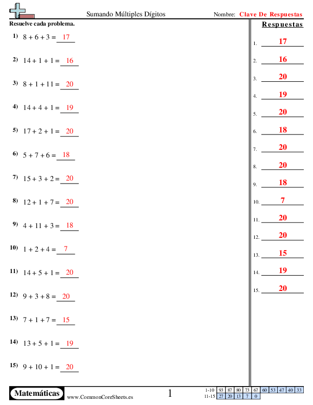  - 3-sumandos-menos-de-20 worksheet