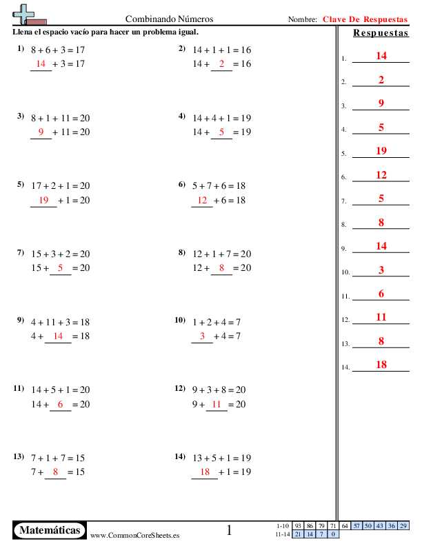  - combinando-sumandos worksheet