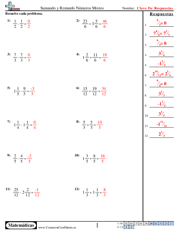  - fracciones-mixtas-mismo-denominador worksheet
