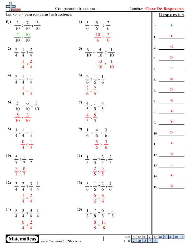  - comparar-fracciones-con-suma-y-resta worksheet