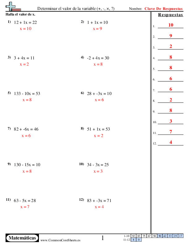  - determinar-el-valor-de-la-variable-x-d worksheet