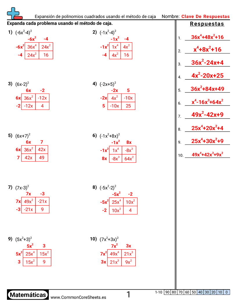 Ejercicios de álgebra - expandir-polinomios-cuadraticos-usando-el-metodo-de-la-caja worksheet
