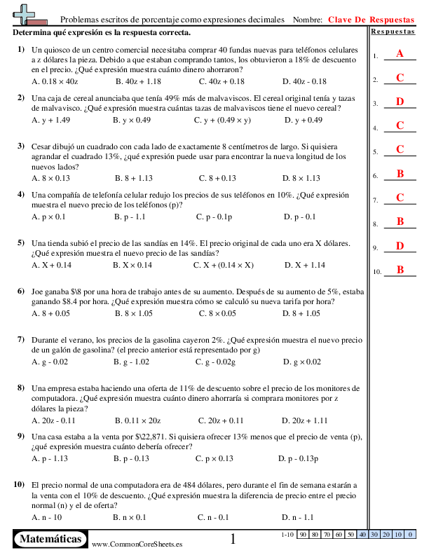  - problemas-escritos-de-porcentaje-como-expresiones-decimales worksheet