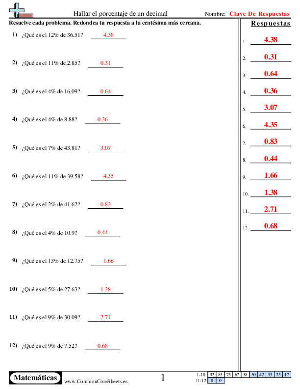  - hallar-el-porcentaje-de-un-decimal worksheet