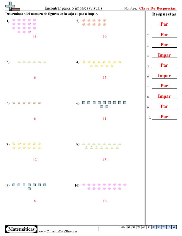  - encontrando-par-o-impar-visual worksheet