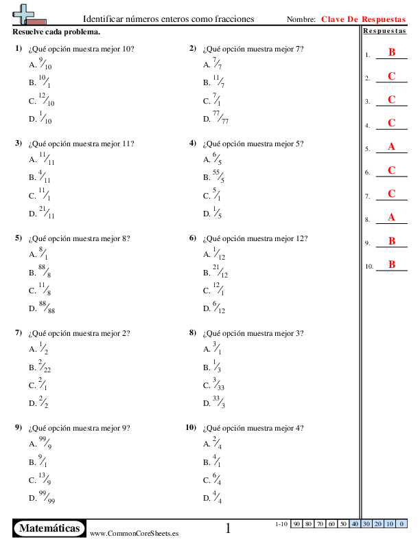  - identificar-numeros-enteros-como-fracciones worksheet