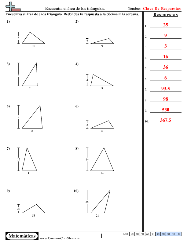  - area-de-triangulos-base-y-altura worksheet