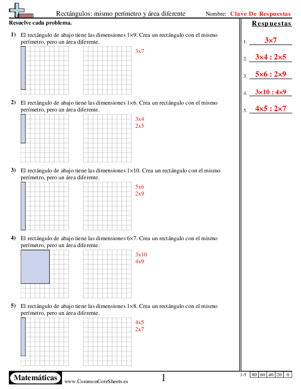  - rectangulos-mismo-perimetro-y-area-diferente worksheet