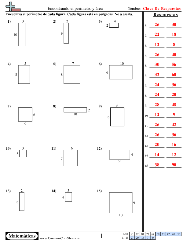  - cuadrilateros-area-y-perimetro worksheet
