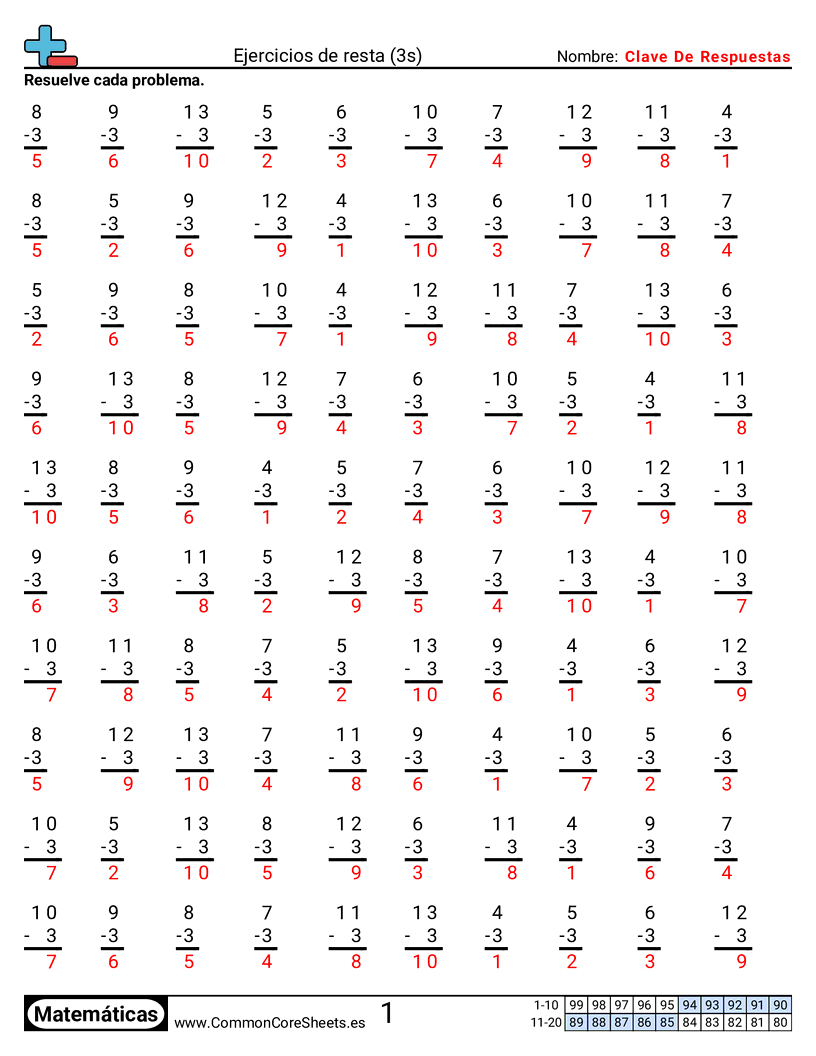 Ejercicios  de ejercicios de matemáticas - 3-tablas worksheet