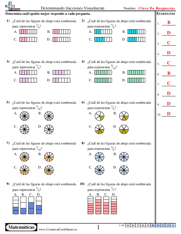  - determinando-fracciones-visual worksheet