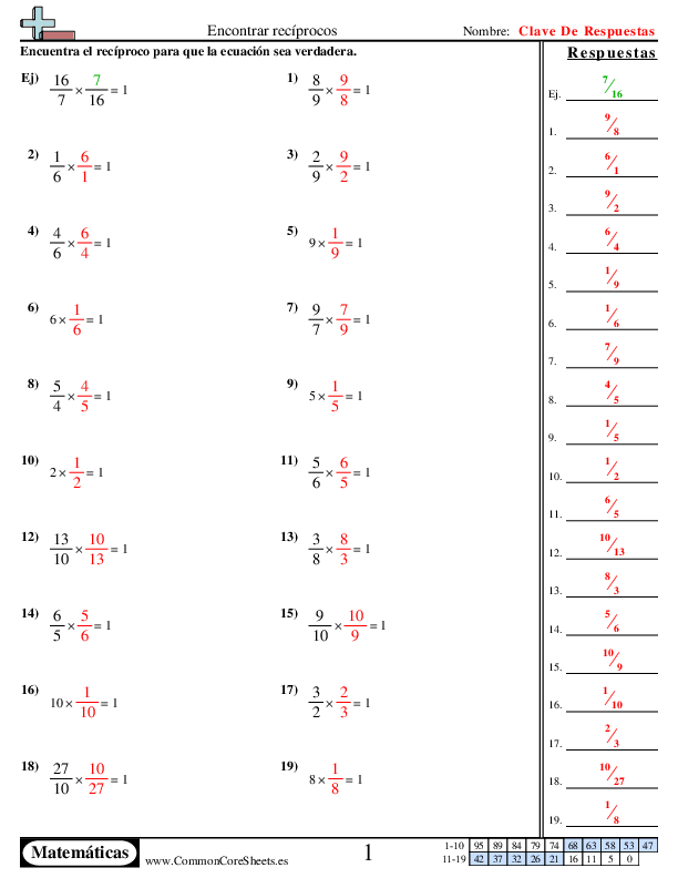  - encontrar-reciprocos worksheet