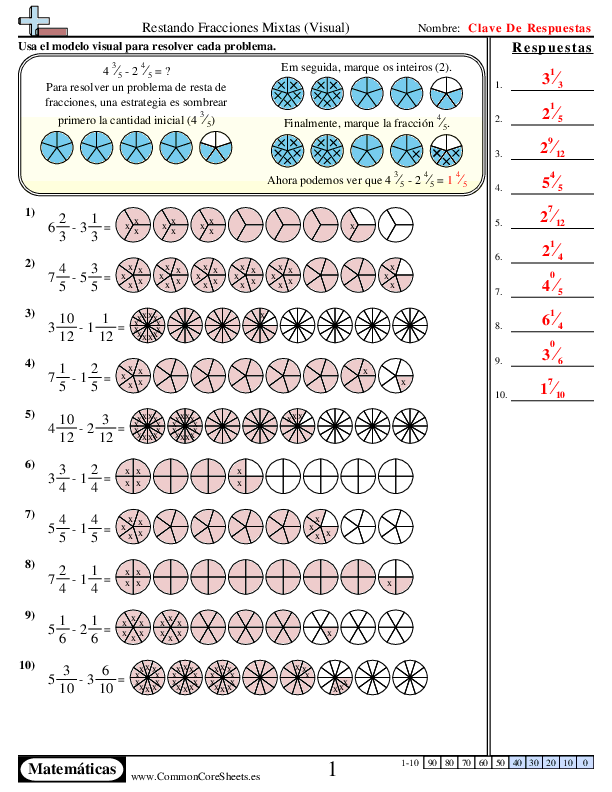  - restar-fracciones-mixtas-visual worksheet