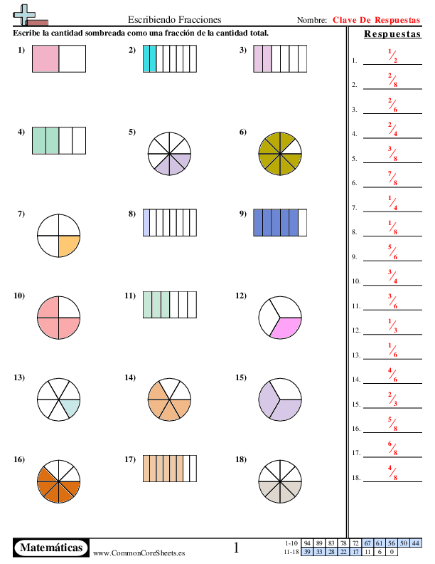  - escribiendo-fracciones worksheet
