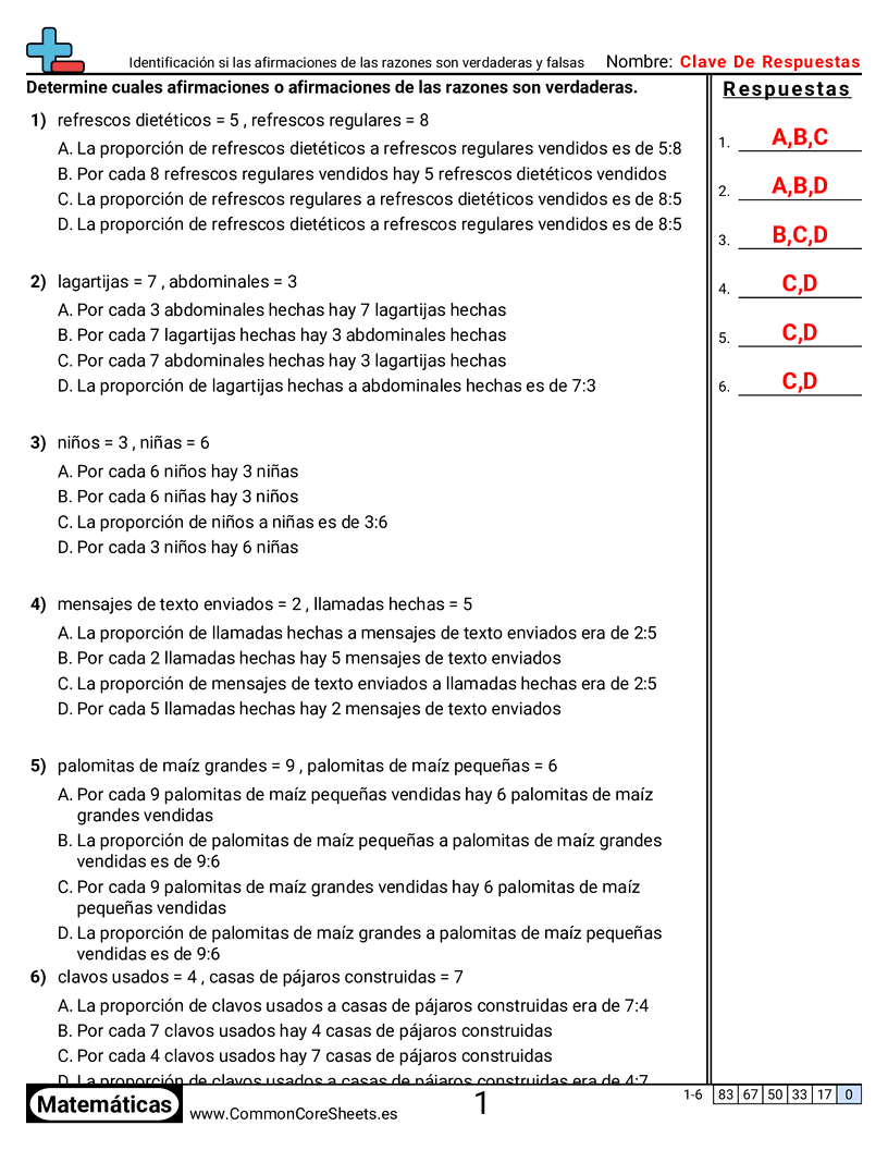 Ejercicios  de relaciones - identificar-afirmaciones-de-razon-verdaderas-y-falsas worksheet
