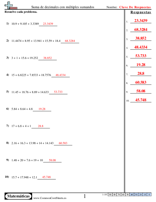  - sumando-y-restando-decimales-horizontal worksheet