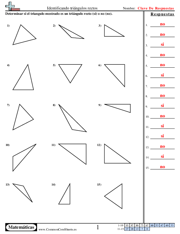  - identificando-triangulos-rectos worksheet