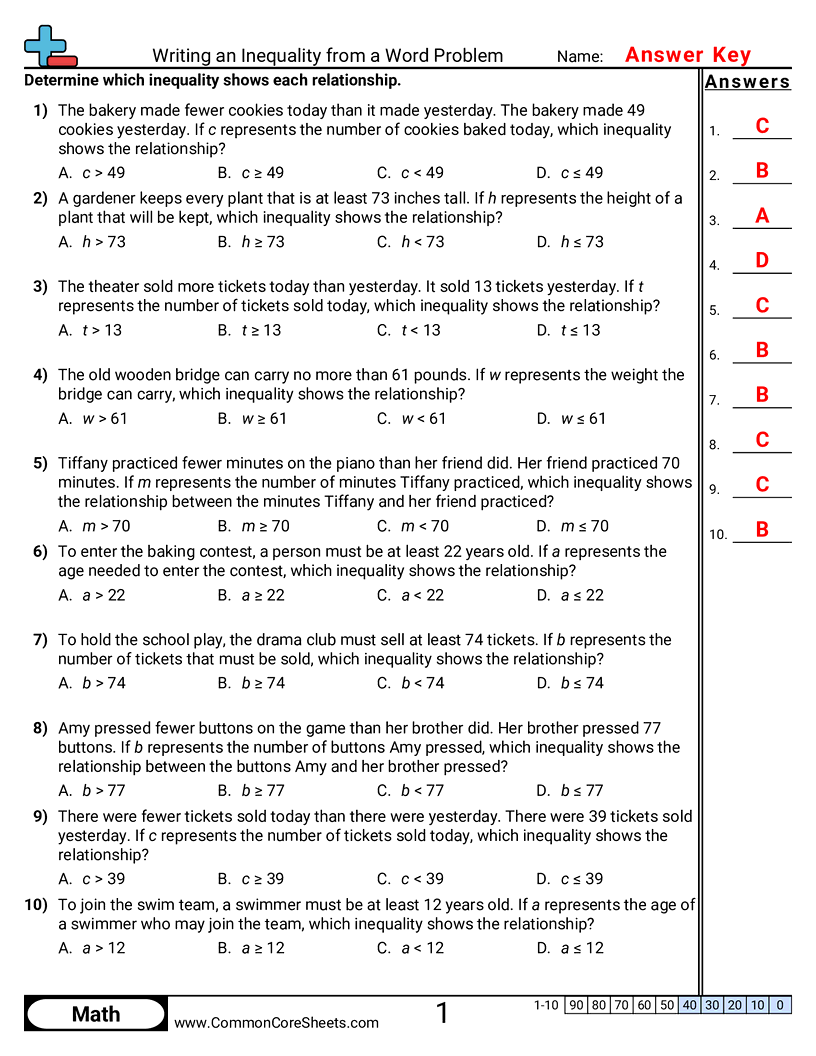 Related worksheet