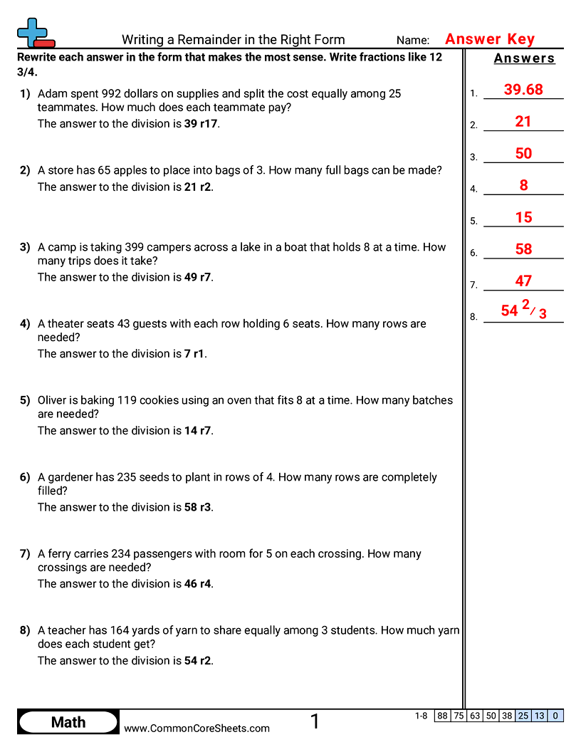 Related worksheet